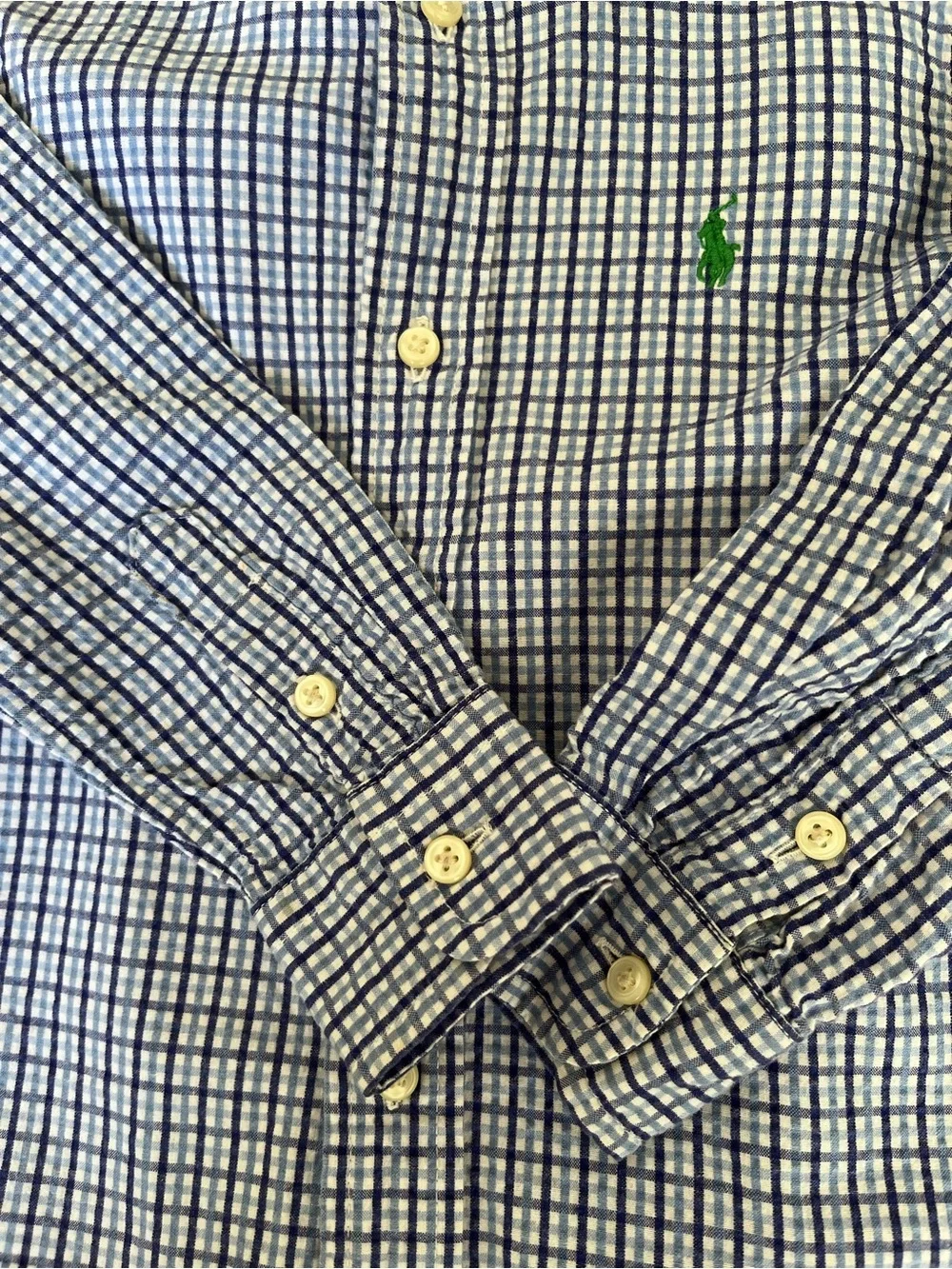 Ralph Lauren Boys' Blue Plaid Button-Down Shirt size 2t